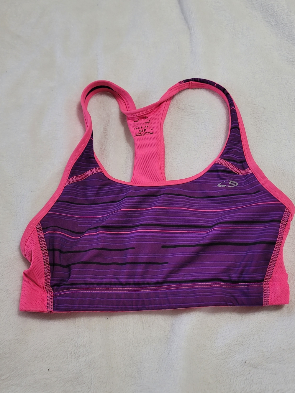 Champion Purple and‎ Pink Racerback Sports Bra Sz Small